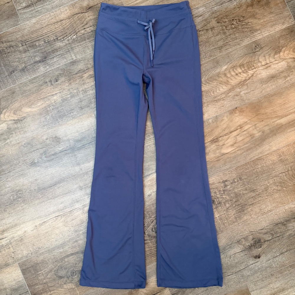 Yogalicious Lux Dianna 7/8 Flare Pants Blue Drawstring Yoga Womens S Loungewear